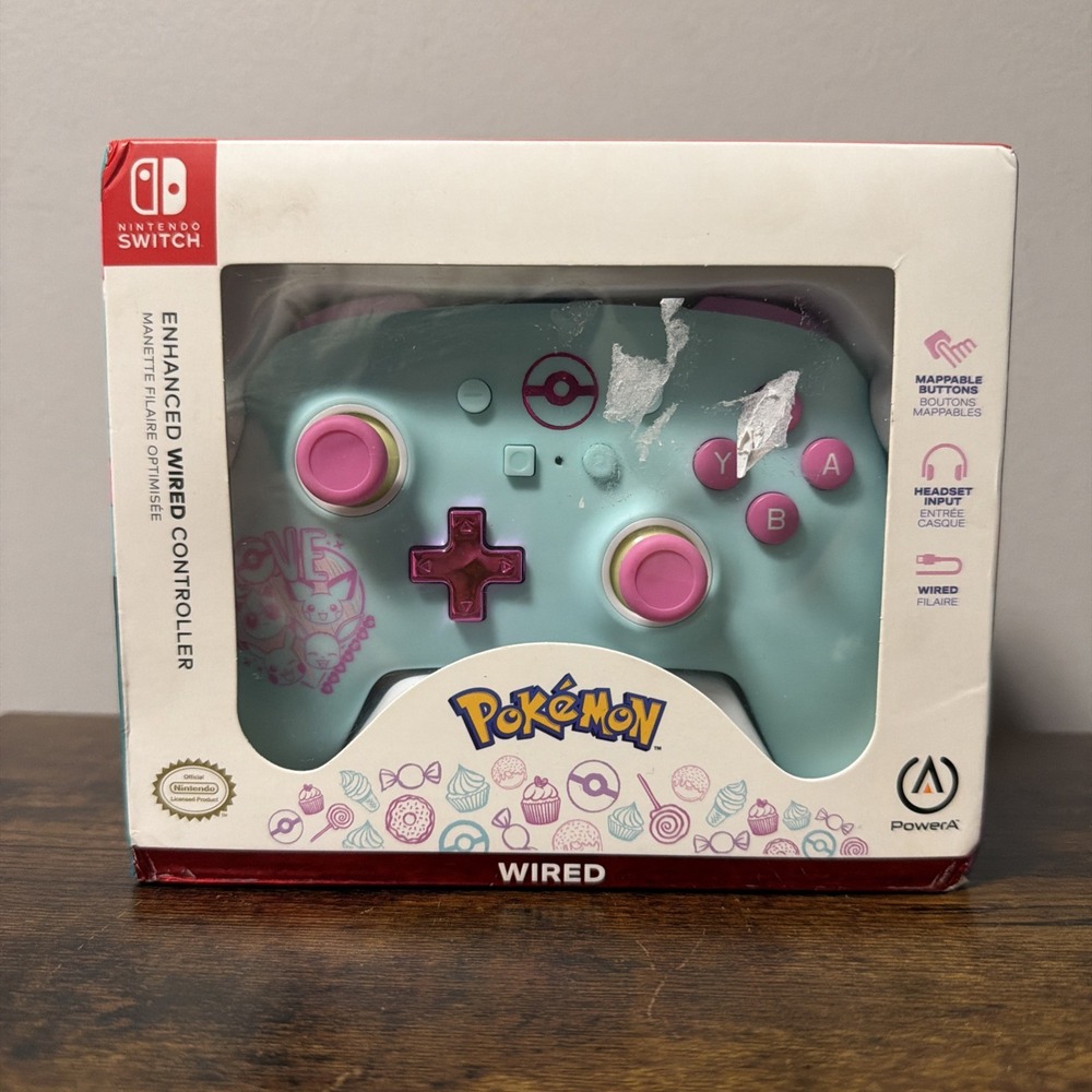 NEW PowerA Wired Nintendo Switch Controller: Pokémon Sweet Friends Pikachu Eevee